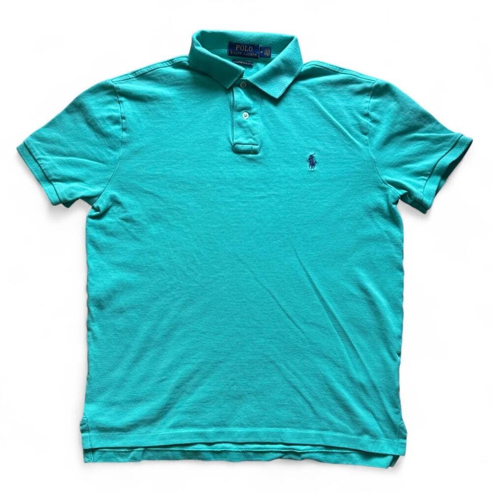 POLO RALPH LAUREN Teal Custom Slim Fit Polo